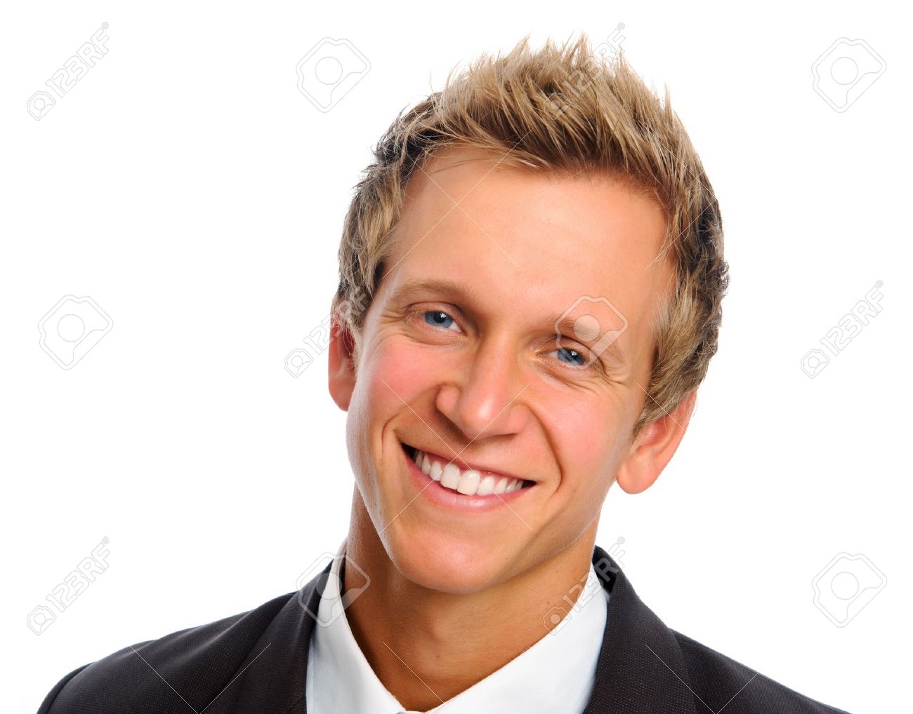 9967632-Happy-smiling-corporate-person-in-black-business-suit-isolated